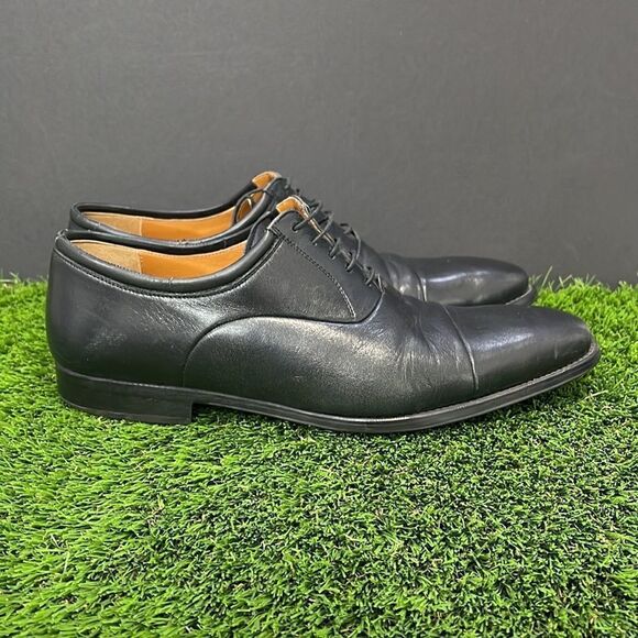 COPY - Magnanni Frederico Black Leather Cap Toe Derby main image 7